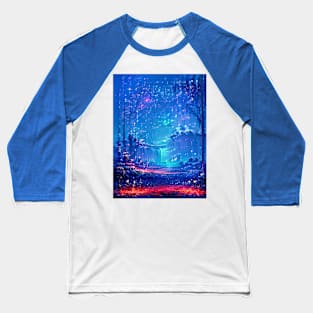 Blue forest night Baseball T-Shirt